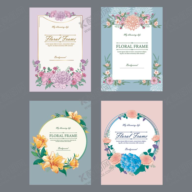 编号：50952204010208416593【酷图网】源文件下载-花卉请柬