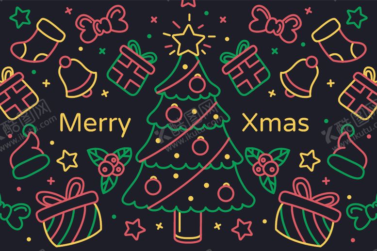 编号：88274409141758008730【酷图网】源文件下载-霓虹灯圣诞树