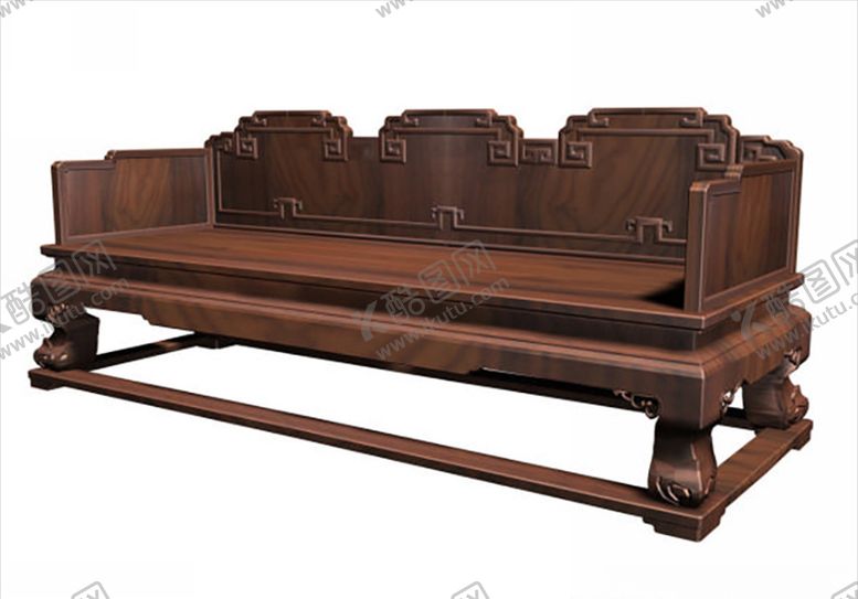 编号：86308309181556491363【酷图网】源文件下载-云龙纹三人椅