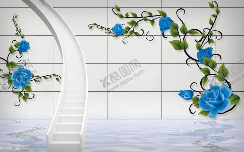 编号：29748010090242564156【酷图网】源文件下载-3D玫瑰花