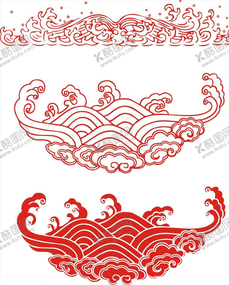 编号：91586307091948452975【酷图网】源文件下载-祥云浪花花纹