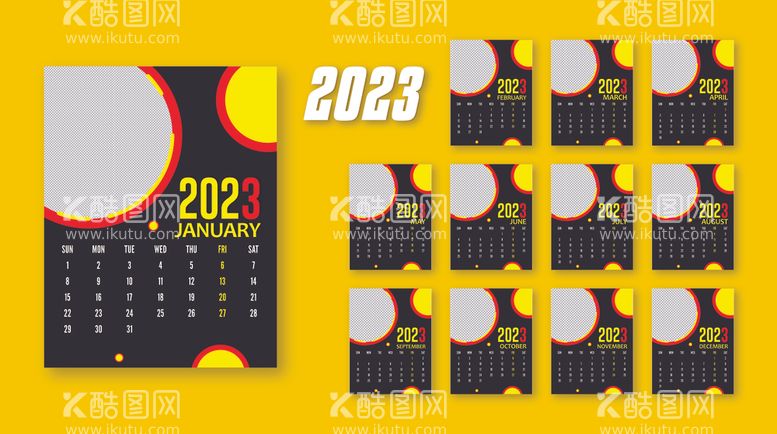 编号：97608912211226561376【酷图网】源文件下载-2023年台历