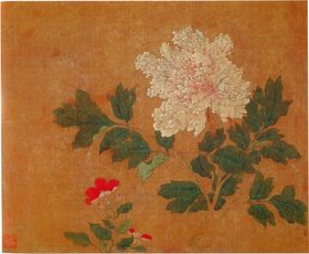黄居寀花卉写生绘画