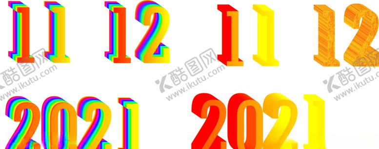 编号：82114905050835188198【酷图网】源文件下载-2021立体字