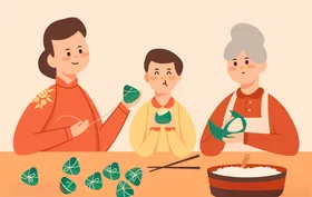 卡通粽子节日节庆食物传统食物