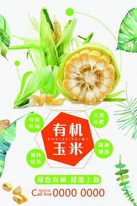 有机玉米宣传海报