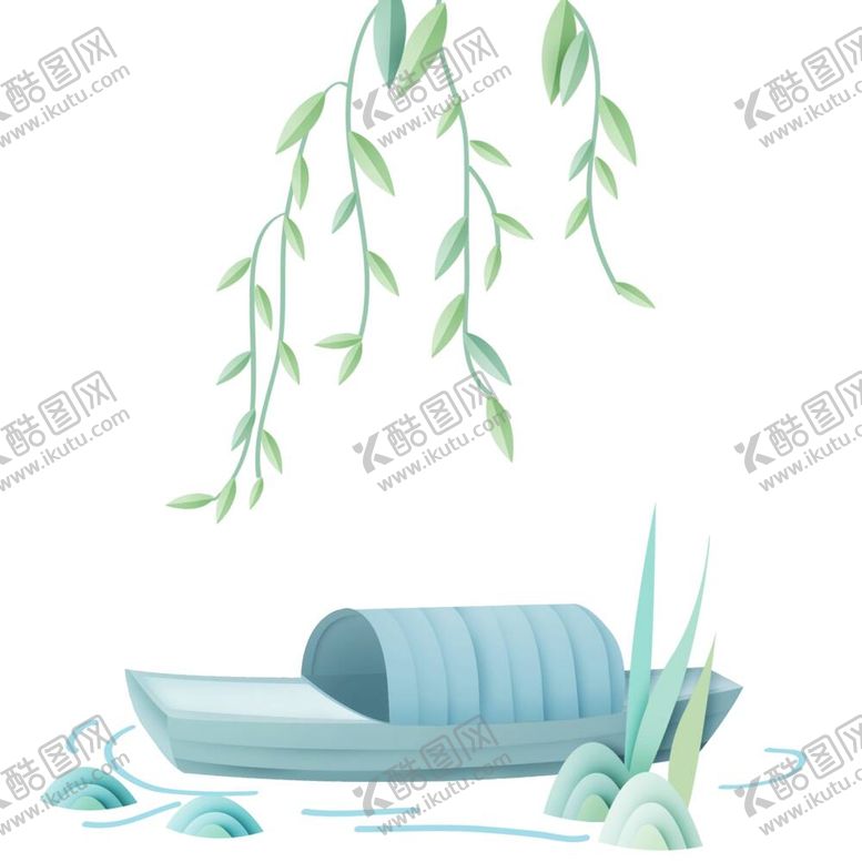 编号：59361412011355292503【酷图网】源文件下载-剪纸山水清明清明节水塘