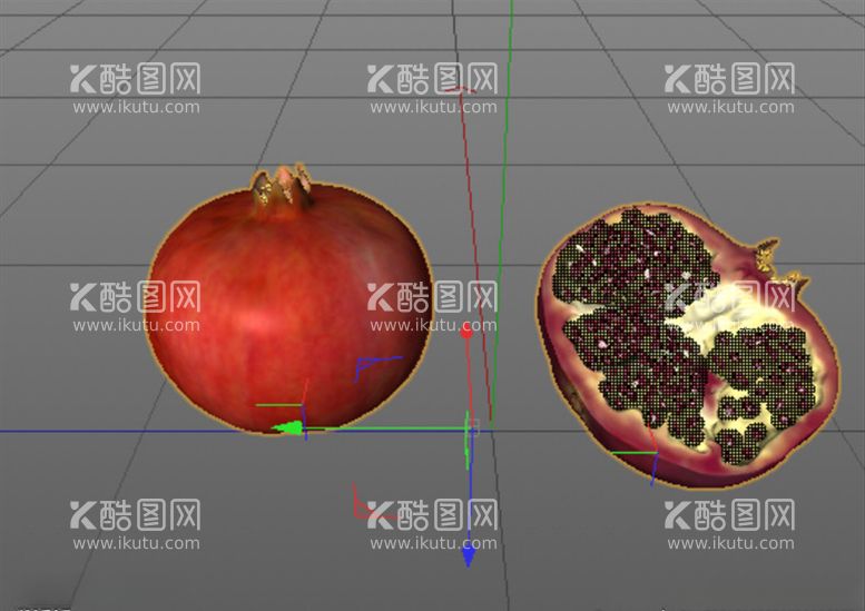 编号：27952103171613008701【酷图网】源文件下载-C4D模型石榴