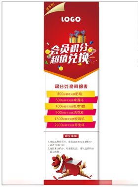 积分兑换X架礼物商场海报
