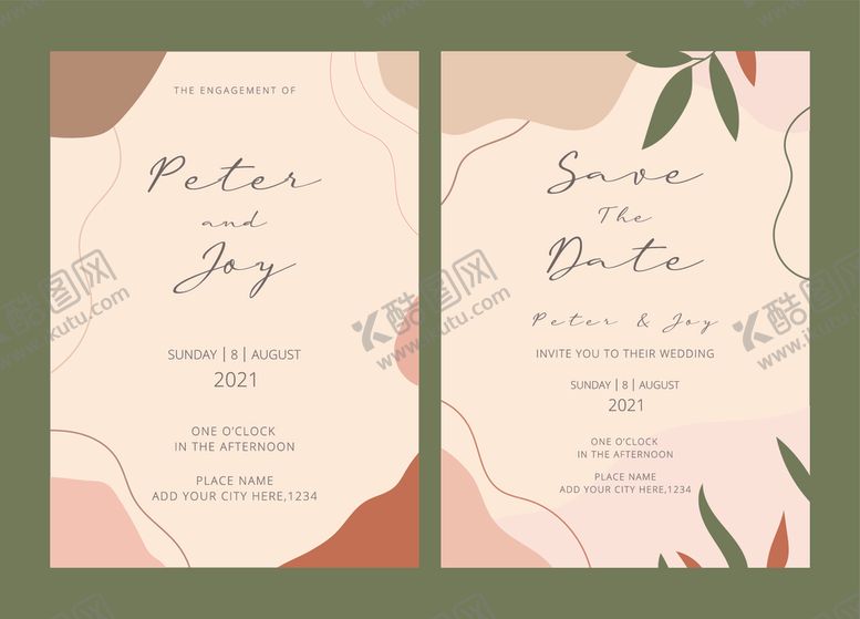 编号：36701210310301033493【酷图网】源文件下载-优雅婚礼请柬设计