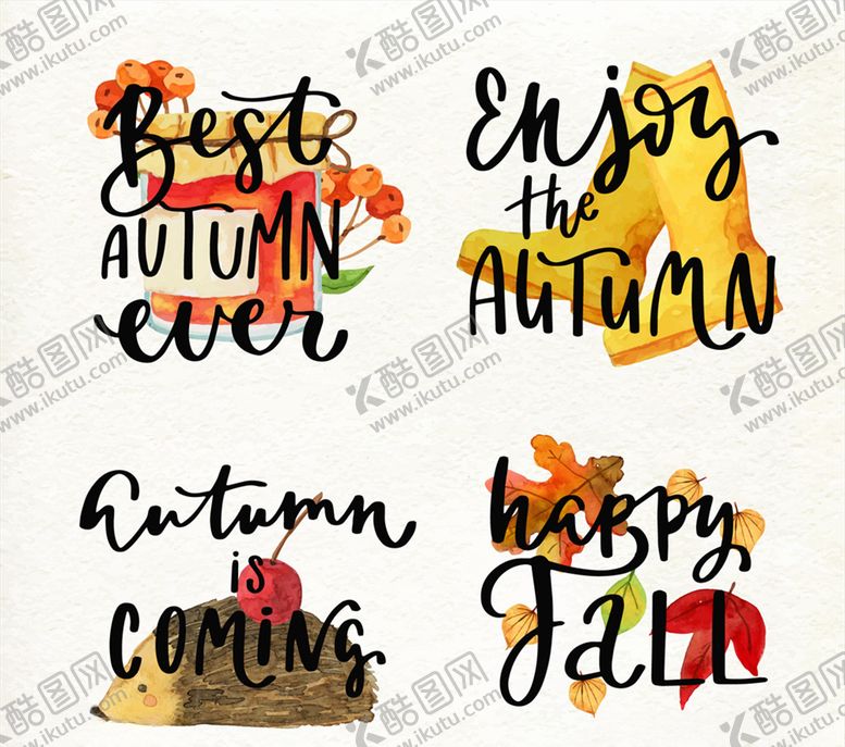 编号：27266610041233009038【酷图网】源文件下载-秋季艺术字