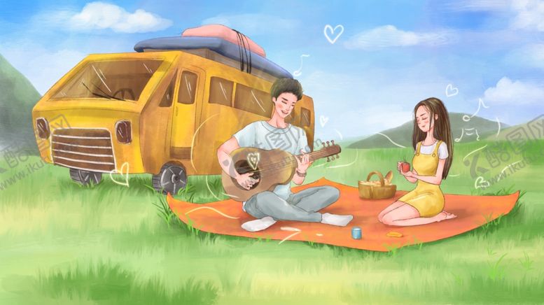 编号：23923309140417397471【酷图网】源文件下载-浪漫野餐