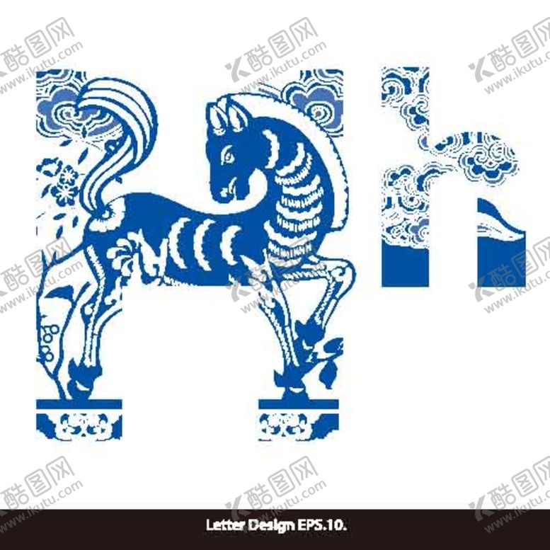 青花瓷花纹素材中国古典中国风手绘