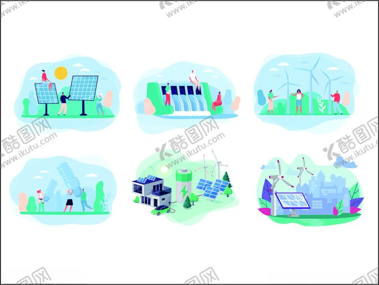 编号：34828709141325073928【酷图网】源文件下载-多彩办公场景插画