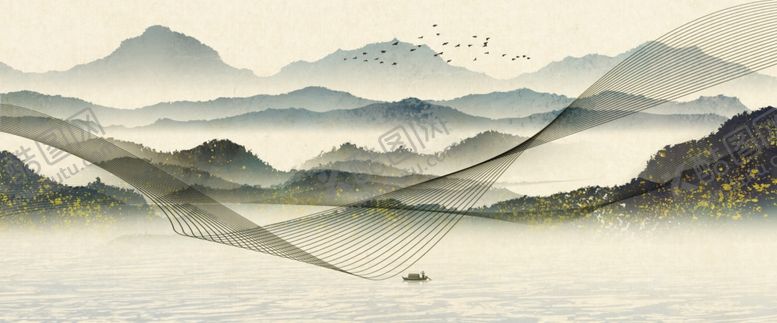 编号：33929111281515293949【酷图网】源文件下载-水墨山水画