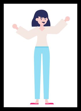 手绘女孩女人漂亮美优雅