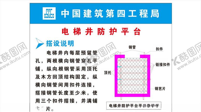编号：76388005020736458002【酷图网】源文件下载-电梯井防护平台提示牌