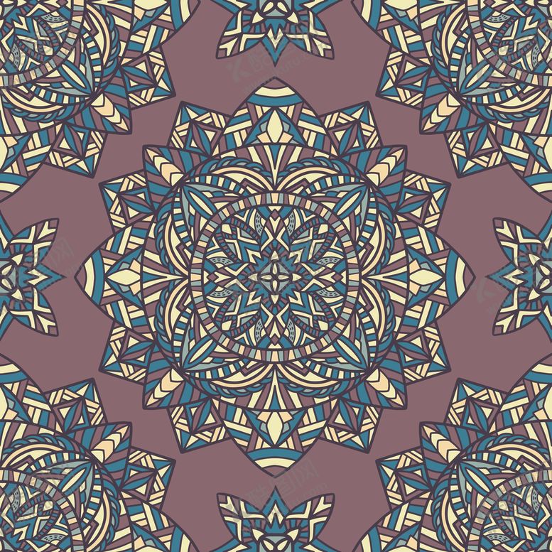 编号：28793109161233275786【酷图网】源文件下载-古典多彩底纹