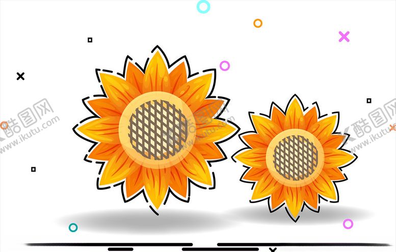 编号：23764010022023179904【酷图网】源文件下载-手绘向日葵插画配图