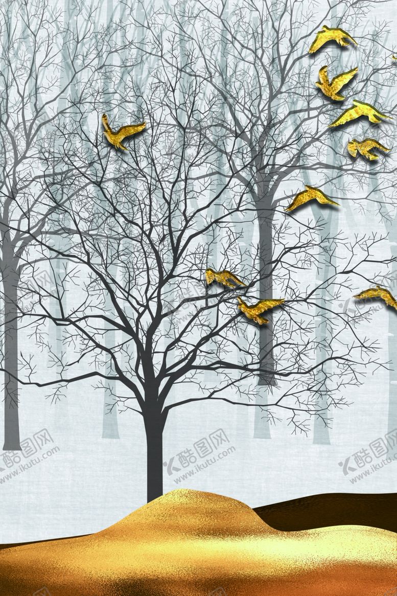 编号：79209809111827493367【酷图网】源文件下载-森林装饰画