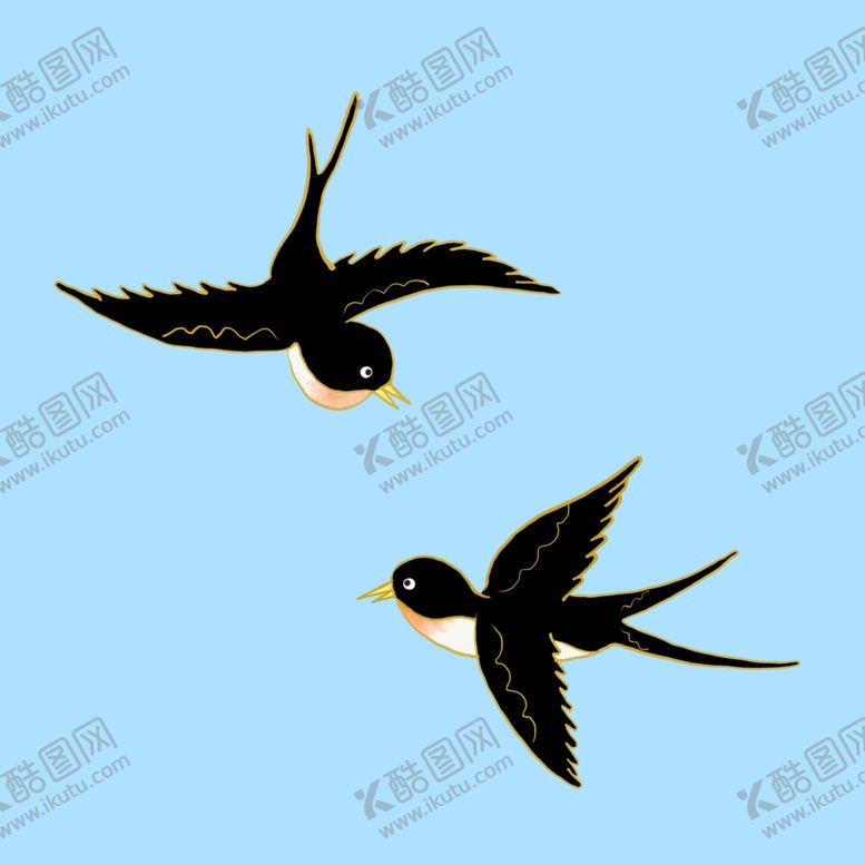 编号：45859602061833029675【酷图网】源文件下载-飞翔的燕子插画