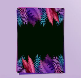 线条矢量手绘花草