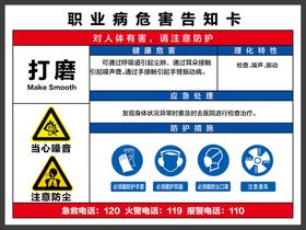 职业病危害告知卡打磨