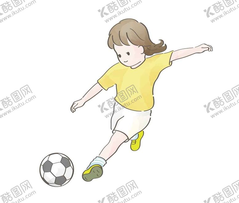编号：55979810150858012583【酷图网】源文件下载-踢球女孩