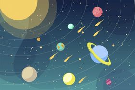 星球背景空天体卡通