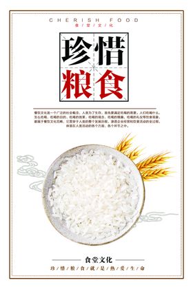 珍惜粮食海报