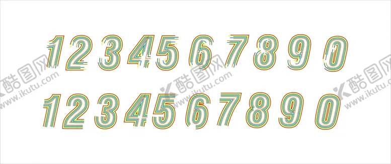 编号：20104201140821296363【酷图网】源文件下载-彩色数字