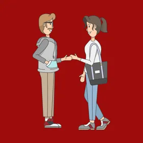 手绘情侣恋人卡通爱男女