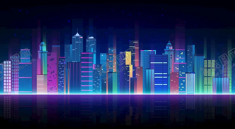 编号：57849209290137586493【酷图网】源文件下载-霓虹城市