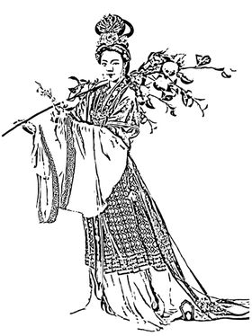 国风侍女插画