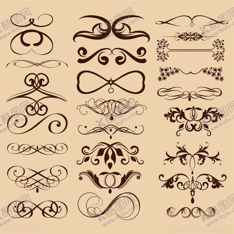 编号：43298911211411411196【酷图网】源文件下载-复古华丽装饰性花纹图案