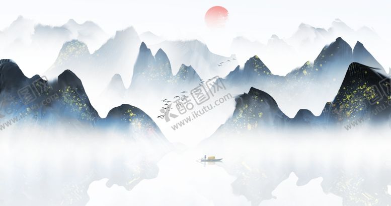 编号：16086006190743145508【酷图网】源文件下载-水墨山水
