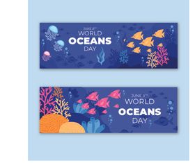 海洋世界横幅设计素材