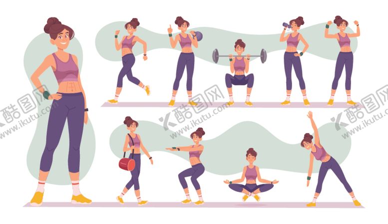 编号：10179104271610346229【酷图网】源文件下载-女性健身