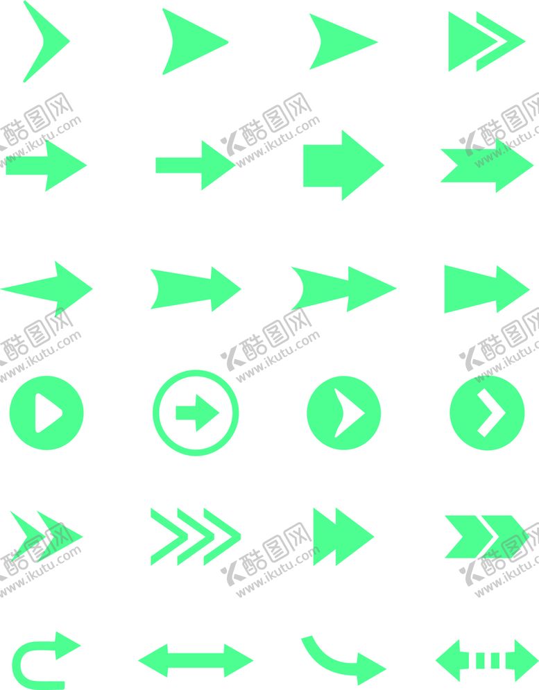 编号：25100510152142105635【酷图网】源文件下载-矢量箭头元素下载播放icon 