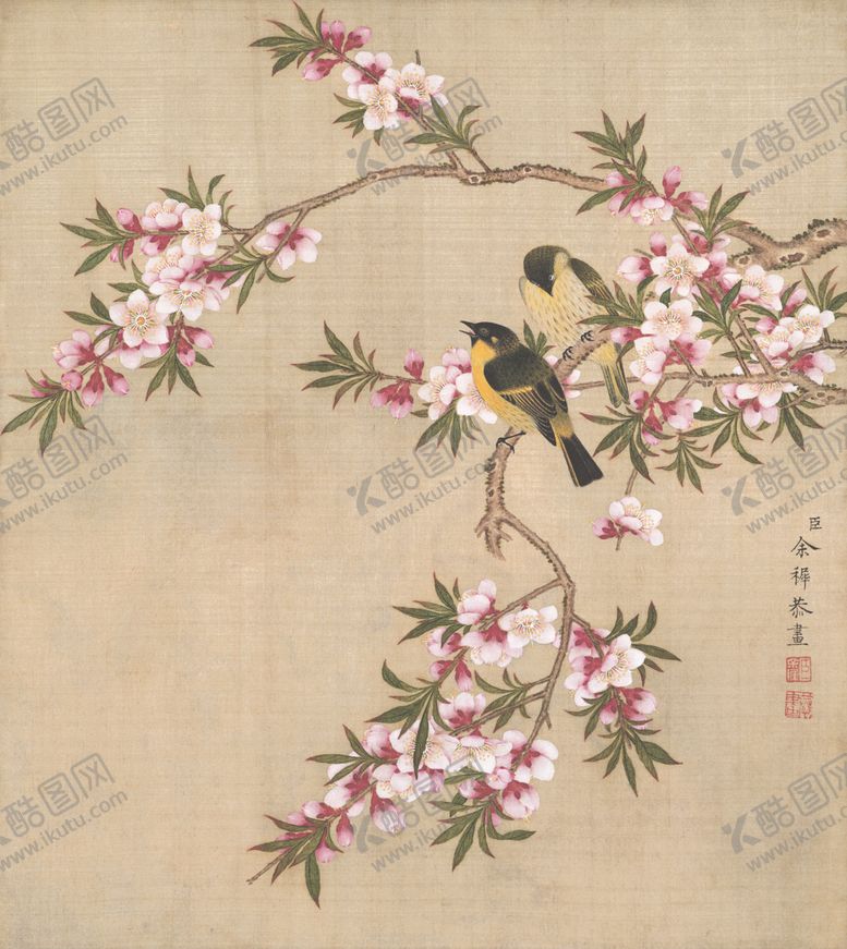 编号：52360109220732329421【酷图网】源文件下载-中国风花鸟工笔画