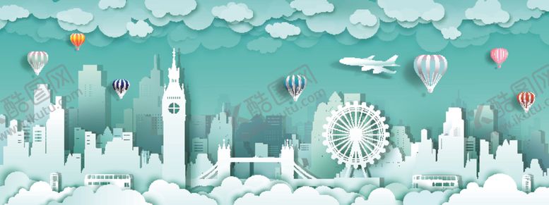 编号：80635309251421176107【酷图网】源文件下载-城市剪纸插画