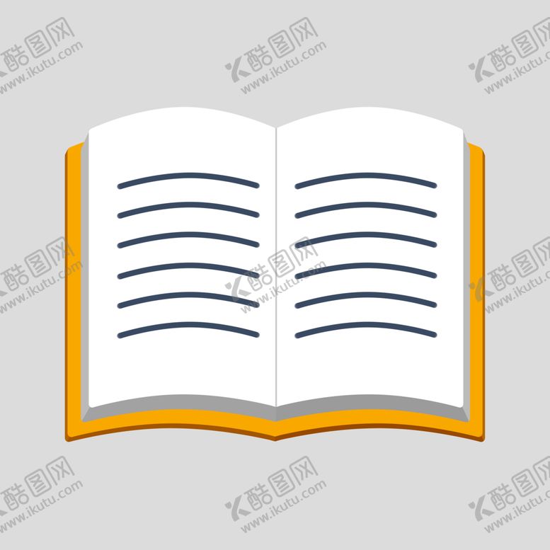 编号：85247909190642477680【酷图网】源文件下载-手绘卡通黄色翻开的书