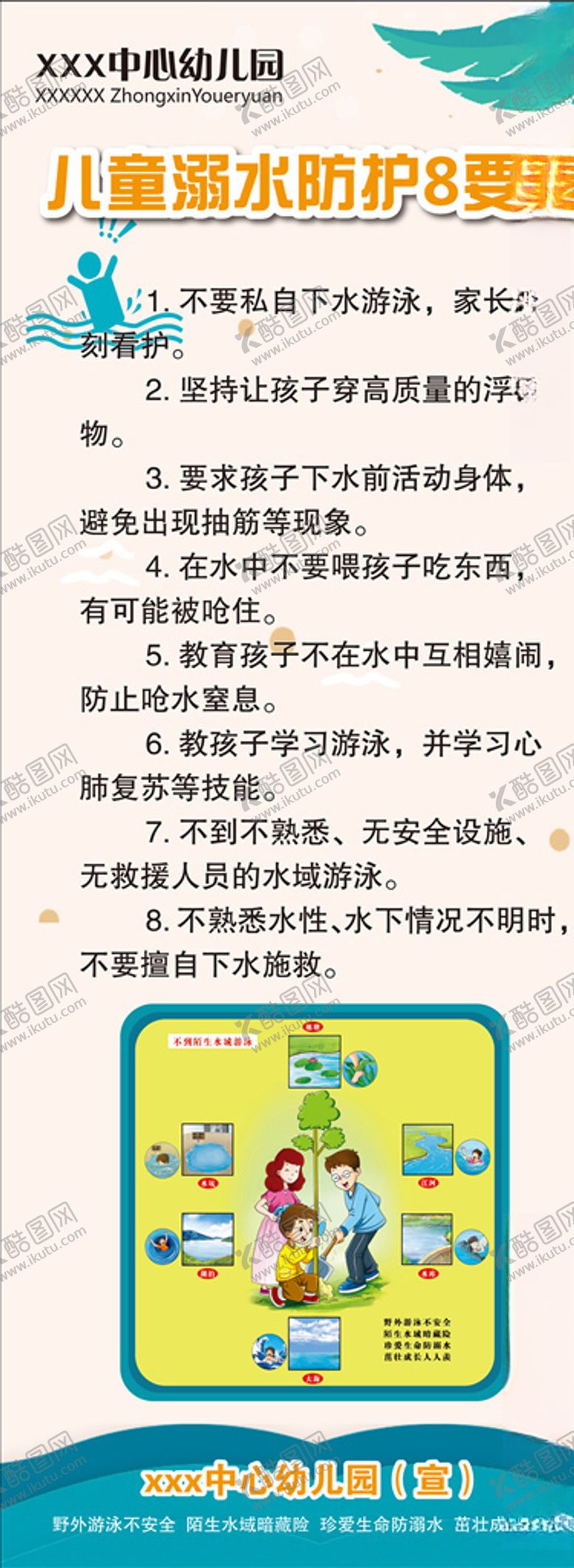 编号：92895807030335131517【酷图网】源文件下载-防溺水展架