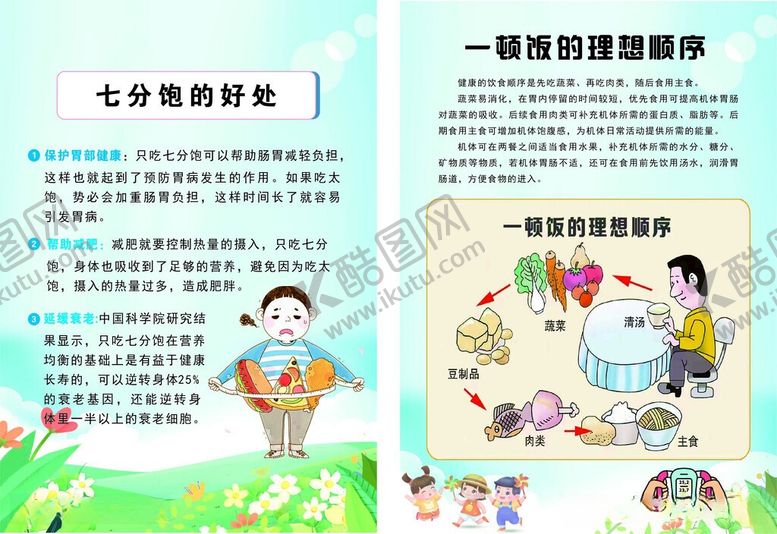 编号：41931706010952564557【酷图网】源文件下载-吃饭七分饱