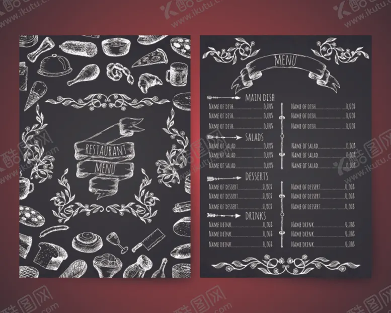 编号：43265203262010042577【酷图网】源文件下载-手绘菜单