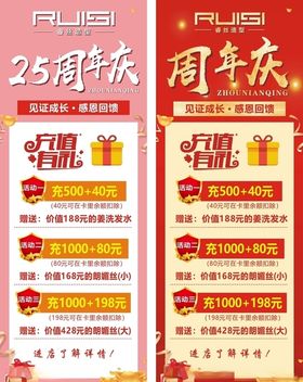 周年庆展架画