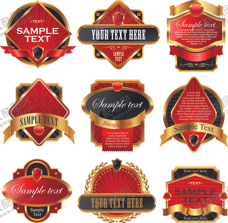 编号：10233610300021013312【酷图网】源文件下载-标签飘带