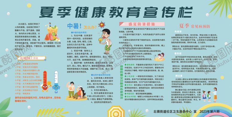 编号：23550504102011257316【酷图网】源文件下载-夏季健康饮食宣传栏