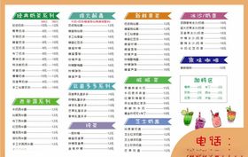菜单奶茶背景奶茶店灯片