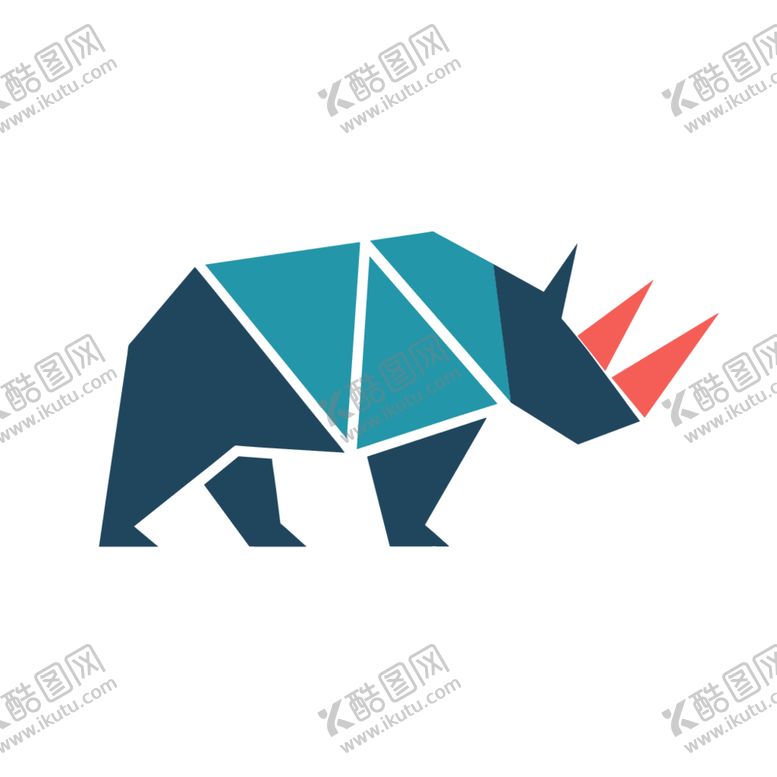 编号：80465802250636044474【酷图网】源文件下载-极简风格的犀牛标志